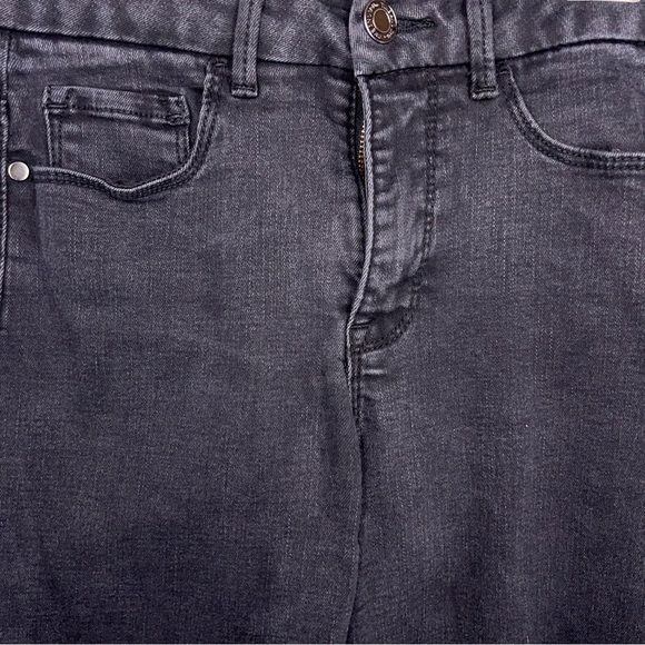 Size 8 Black Grey Bootcut Jeans  Cotton Blend Stretch Time And Tru Goth Punk - Picture 3 of 12